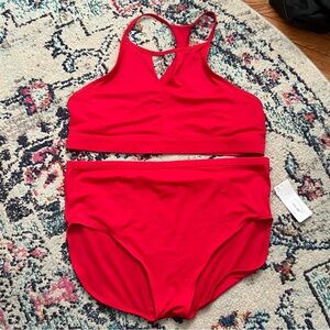 Peyton & Parker Red High-Neck Bikini Set